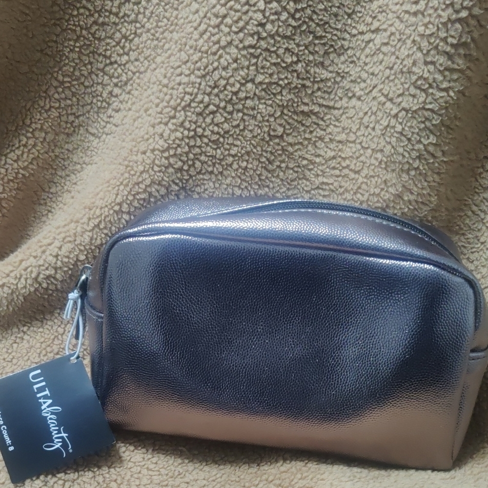 Ulta Silver Makeup Bag Set – Blush, Eyeshadow, Brushes, Lip & Face Essentials